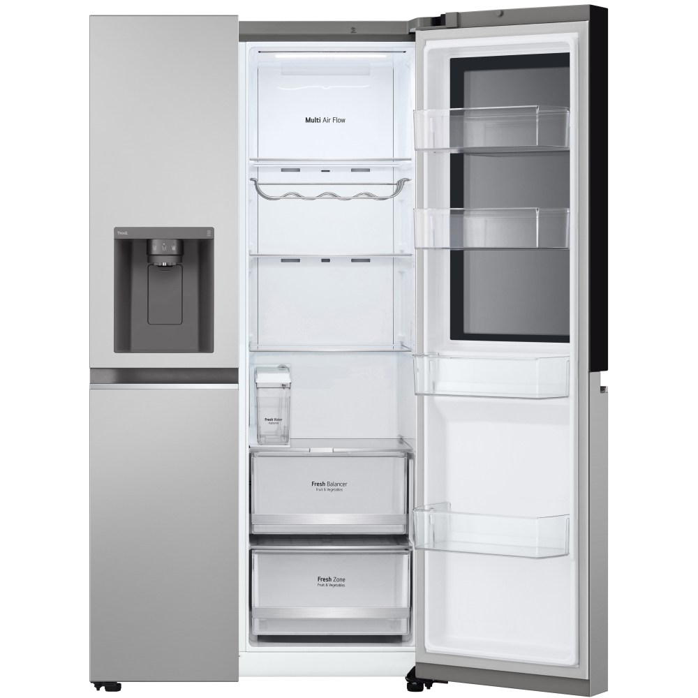LG GSGV81PYLL American Fridge Freezer,  Non-Plumbed, Silver, E Rated
