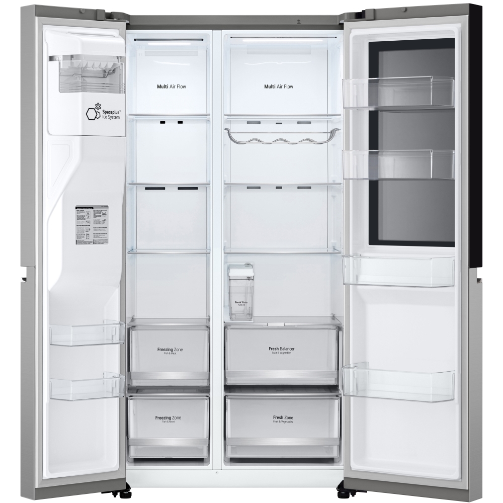 LG GSGV81PYLL American Fridge Freezer,  Non-Plumbed, Silver, E Rated
