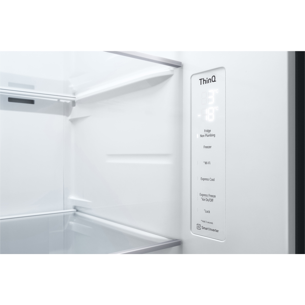 LG GSGV81PYLL American Fridge Freezer,  Non-Plumbed, Silver, E Rated
