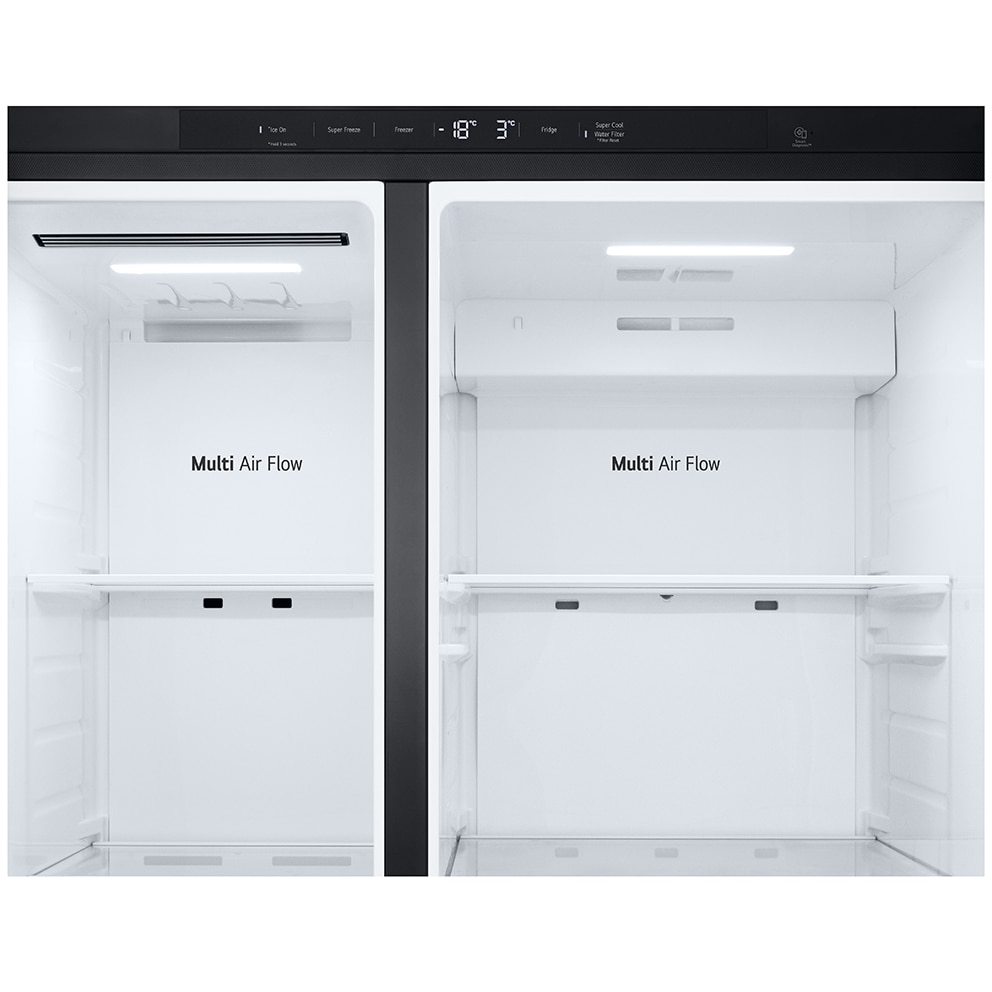 LG GSLC40EPPE American Fridge Freezer,  Plumbed, Black, E Rated