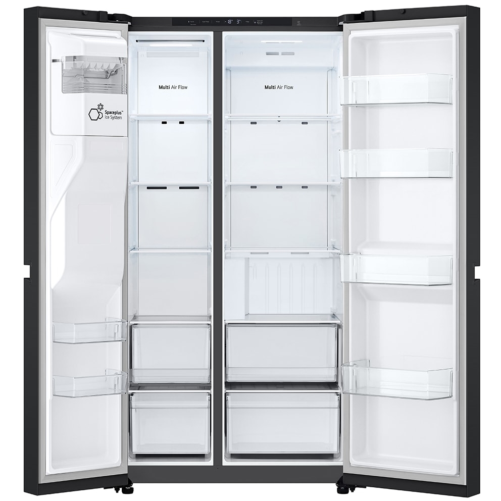 LG GSLC40EPPE American Fridge Freezer,  Plumbed, Black, E Rated