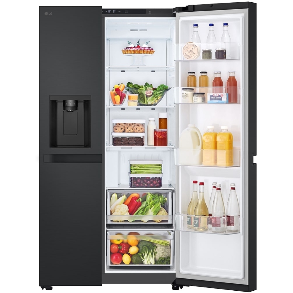 LG GSLC40EPPE American Fridge Freezer,  Plumbed, Black, E Rated