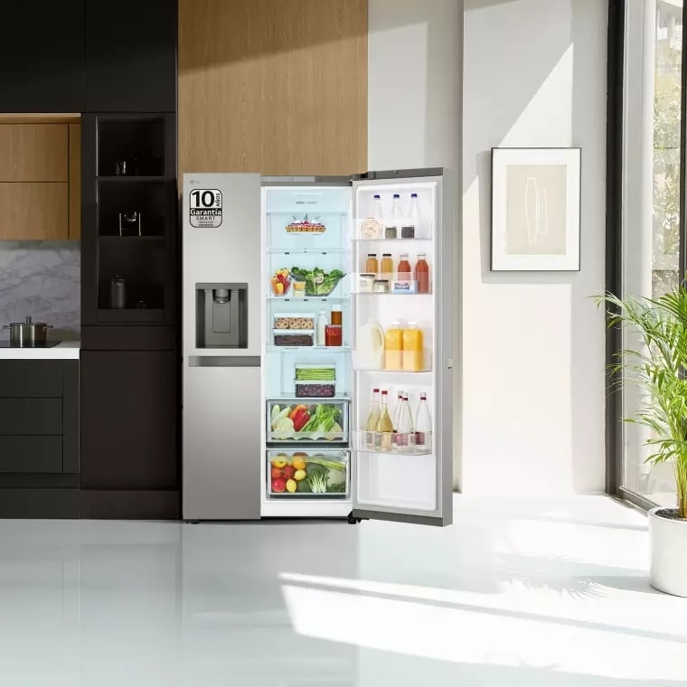 LG GSLC40PYPE American Fridge Freezer,  Plumbed, Silver, E Rated
