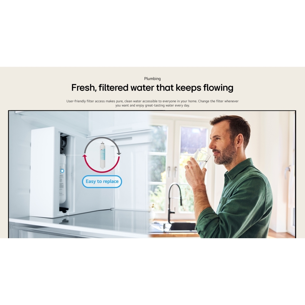 LG GSLC40PYPE American Fridge Freezer,  Plumbed, Silver, E Rated