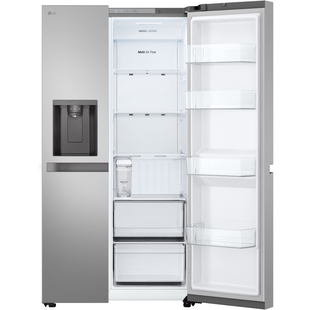 LG GSLC41PYPE American Fridge Freezer,  Non-Plumbed, Silver, E Rated