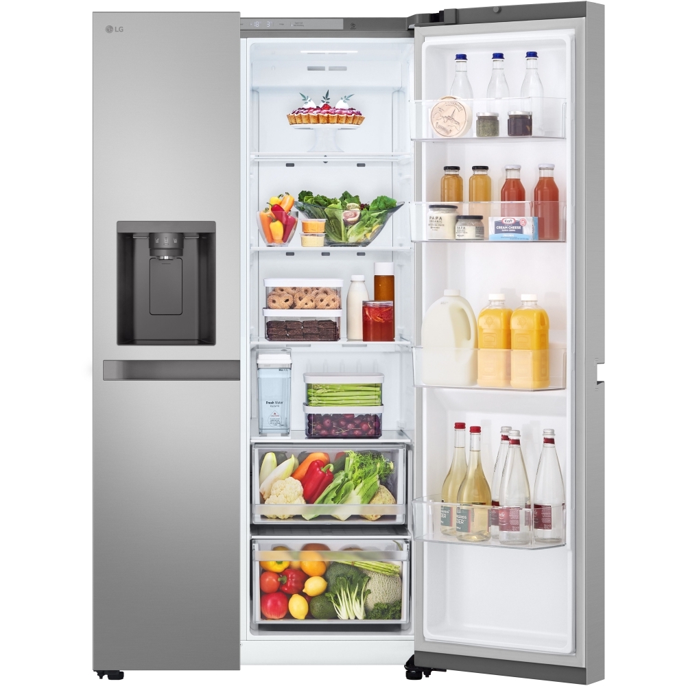 LG GSLC41PYPE American Fridge Freezer,  Non-Plumbed, Silver, E Rated