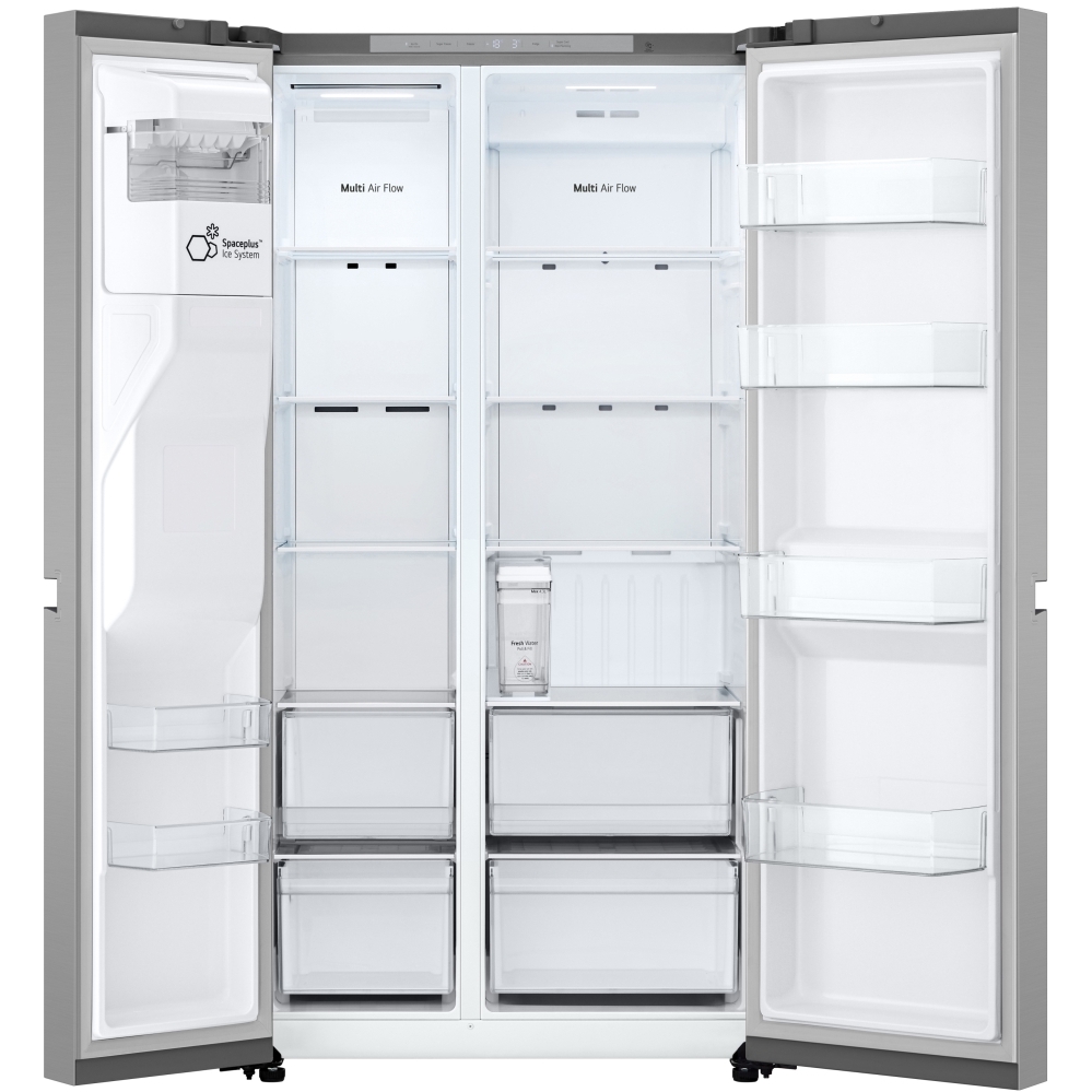 LG GSLC41PYPE American Fridge Freezer,  Non-Plumbed, Silver, E Rated