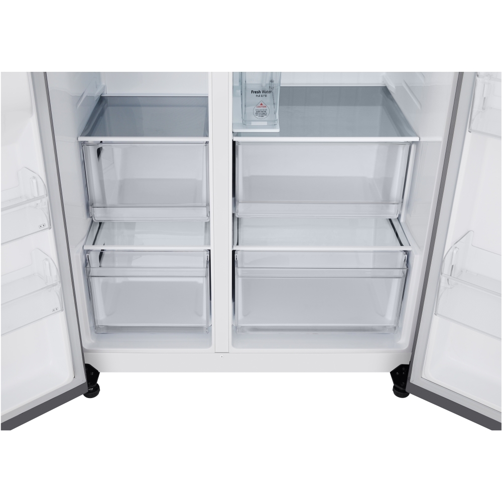 LG GSLC41PYPE American Fridge Freezer,  Non-Plumbed, Silver, E Rated