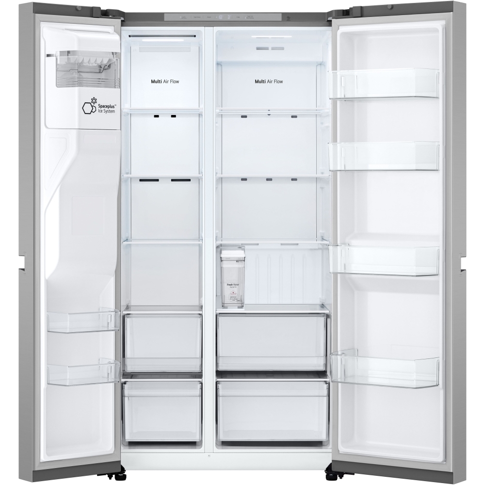 LG GSLC41PYPE American Fridge Freezer,  Non-Plumbed, Silver, E Rated