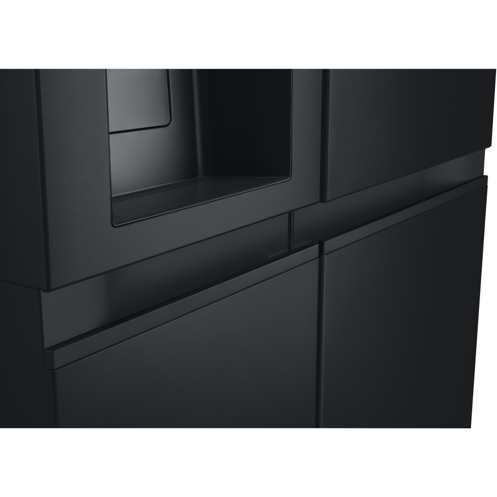 LG GSLE81EPBC American Fridge Freezer,  Non-Plumbed, Black, C Rated