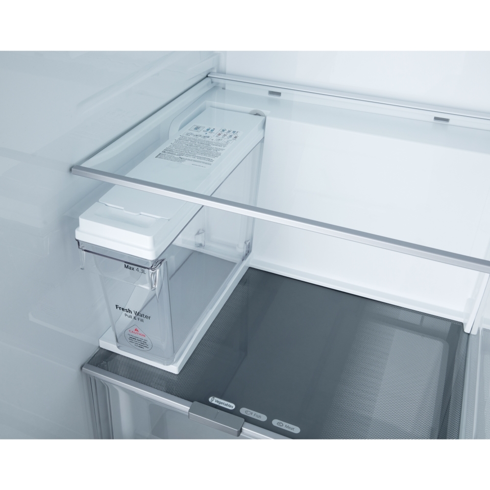 LG GSLE81EPBC American Fridge Freezer,  Non-Plumbed, Black, C Rated