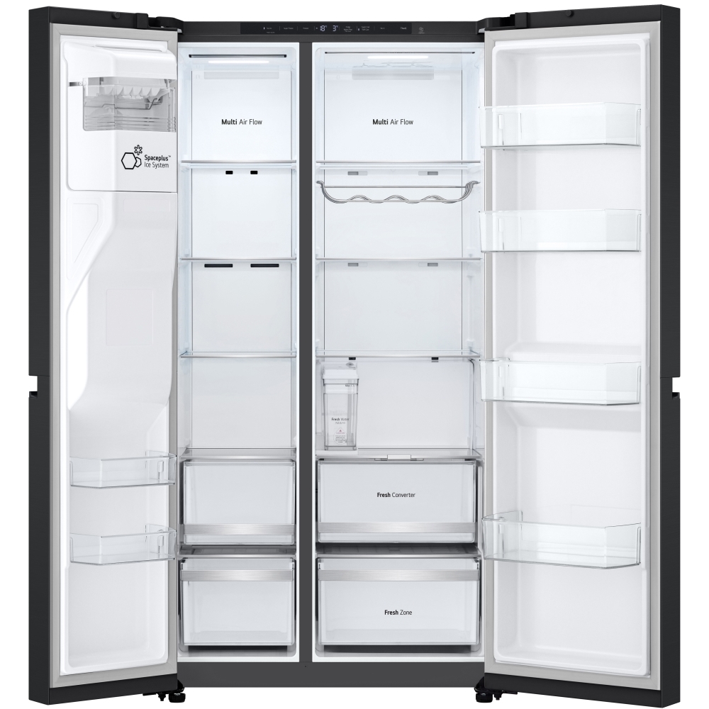 LG GSLE81EPBD American Fridge Freezer, Black, D Rated,  Non-Plumbed