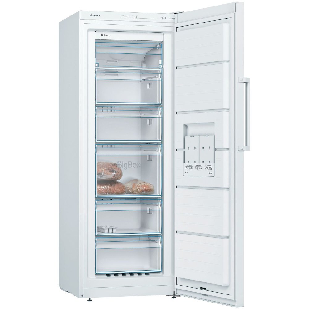 Bosch GSN29VWEVG Series 4 No Frost Tall Freezer, White, E Rated