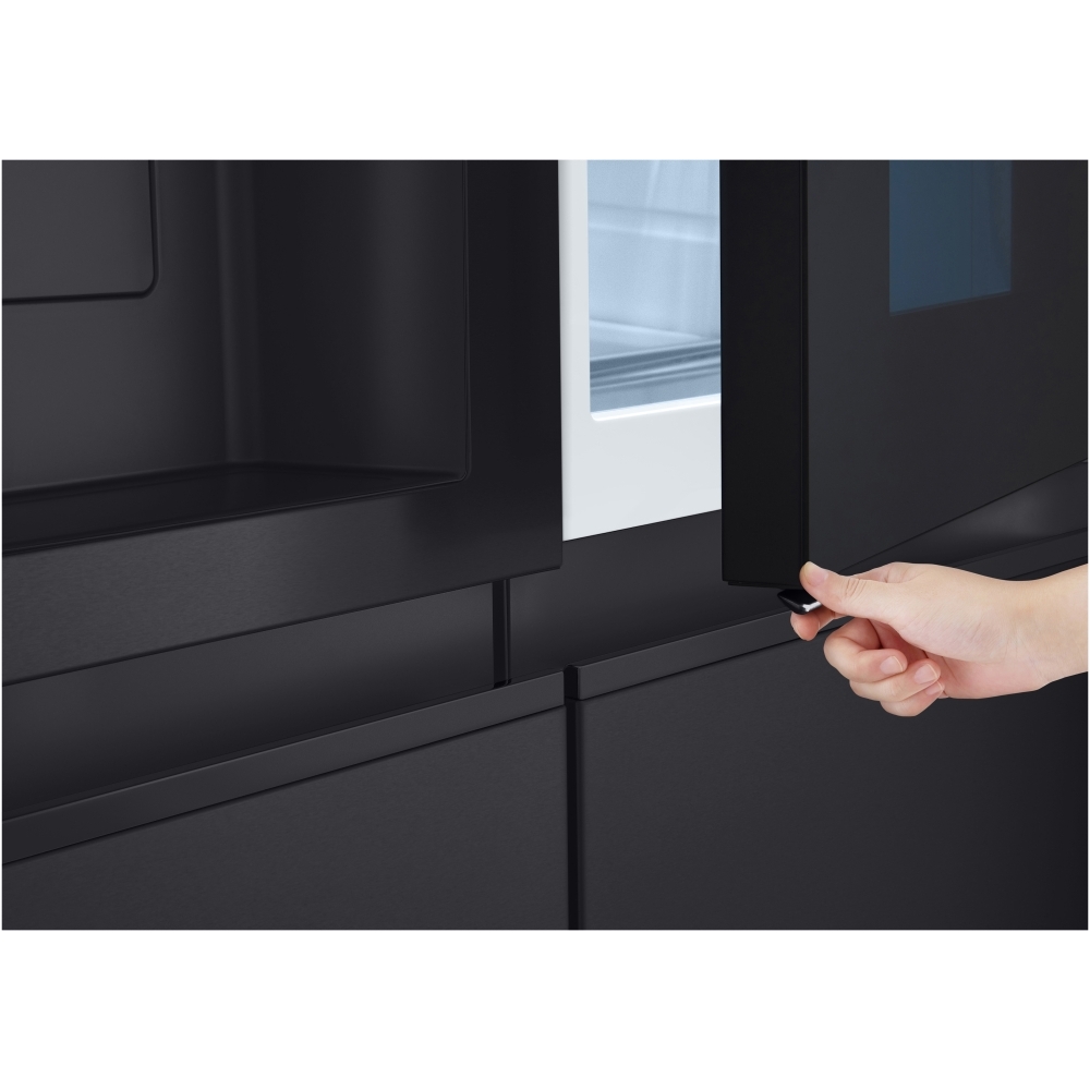 LG GSXE80EVBE InstaView&trade; American Fridge Freezer, Black, E Rated,  Plumbed