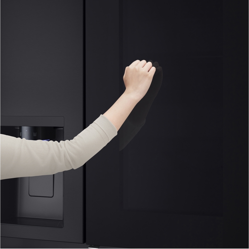 LG GSXE80EVBE InstaView&trade; American Fridge Freezer, Black, E Rated,  Plumbed