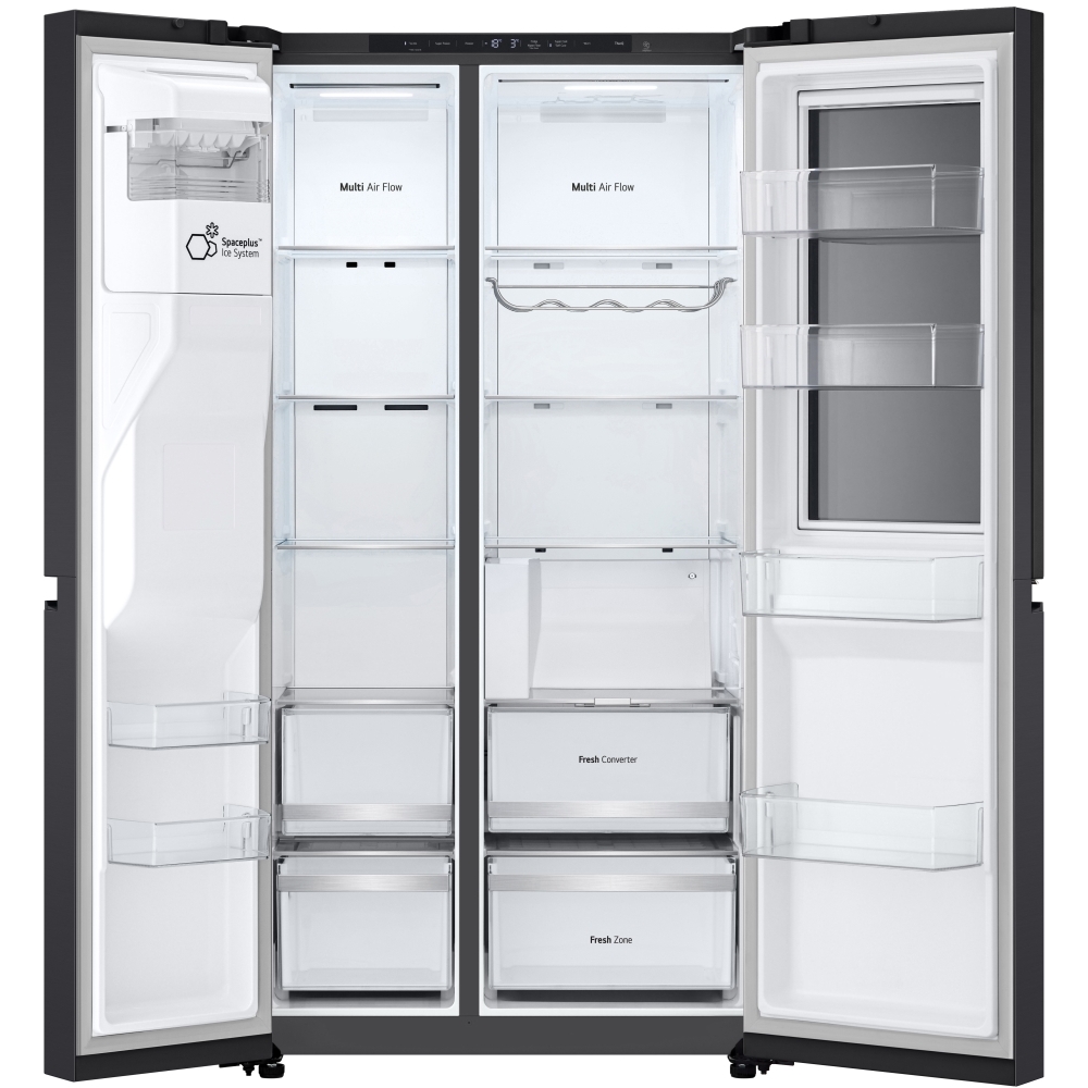 LG GSXE80EVBE InstaView&trade; American Fridge Freezer, Black, E Rated,  Plumbed