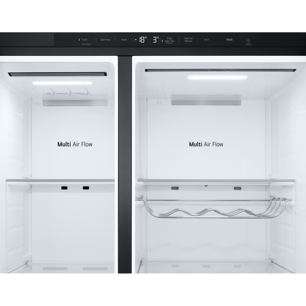 LG GSXE80EVBE InstaView&trade; American Fridge Freezer, Black, E Rated,  Plumbed