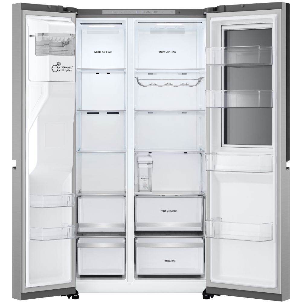 LG GSXE81PYBE American Fridge Freezer, Silver, E Rated,  Non-Plumbed