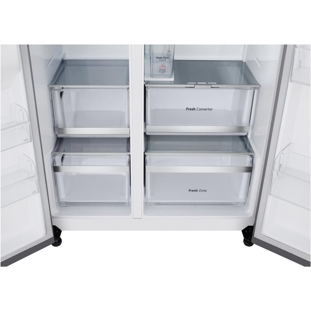 LG GSXE81PYBE American Fridge Freezer, Silver, E Rated,  Non-Plumbed