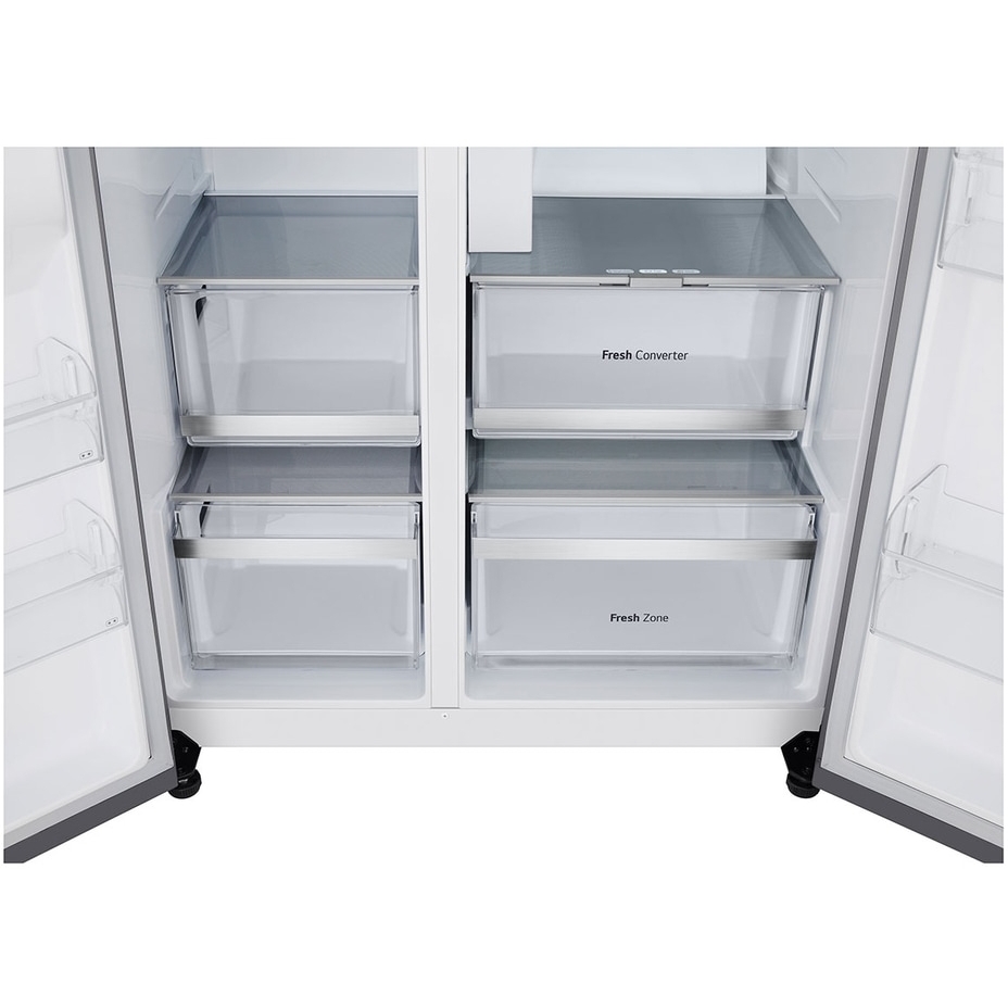 LG GSXE90BSAD American Fridge Freezer, Stainless Steel, D Rated,  Plumbed