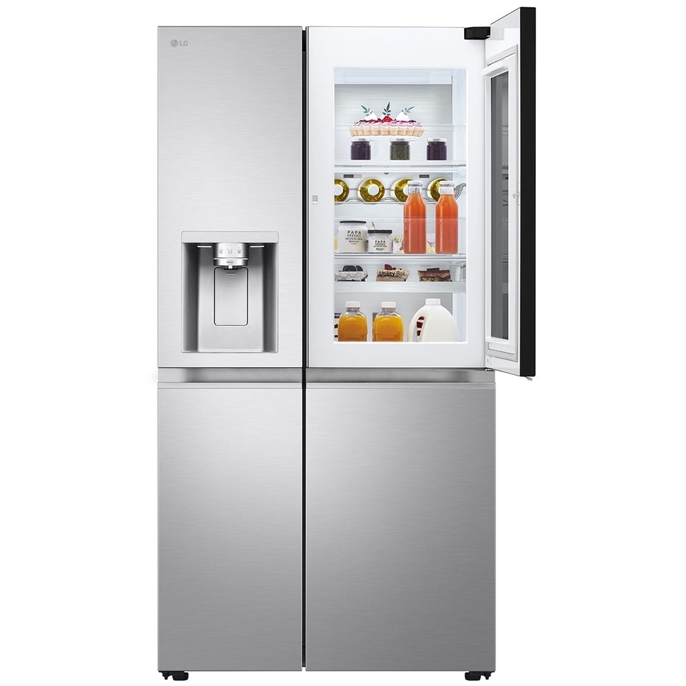 LG GSXE90BSAD American Fridge Freezer, Stainless Steel, D Rated,  Plumbed