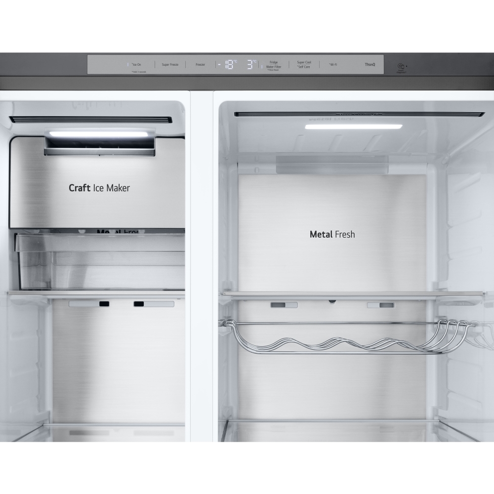 LG GSXE90BSDD American Fridge Freezer, Stainless Steel, D Rated,  Plumbed