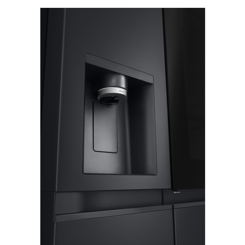 LG GSXE90EVAD American Fridge Freezer,  Plumbed, Black, D Rated
