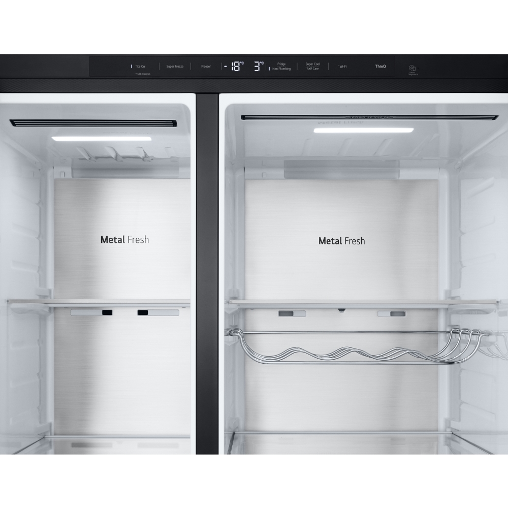 LG GSXE91EVAD American Fridge Freezer, Black, D Rated,  Non-Plumbed