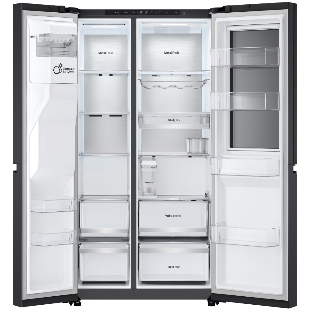 LG GSXE91EVAD American Fridge Freezer, Black, D Rated,  Non-Plumbed
