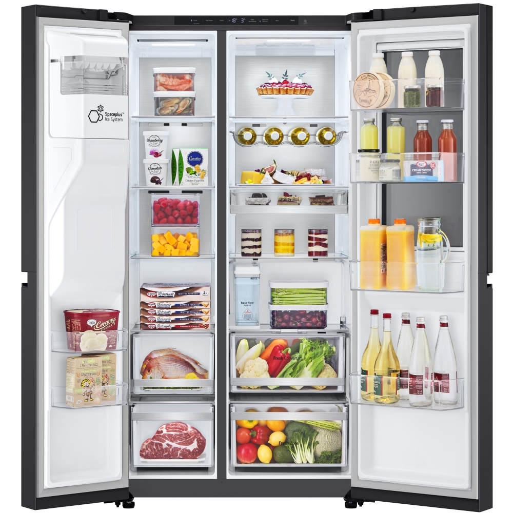 LG GSXE91EVAD American Fridge Freezer, Black, D Rated,  Non-Plumbed