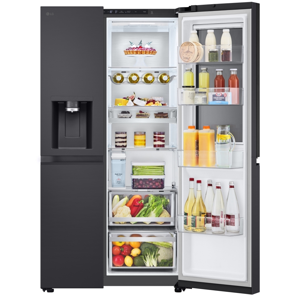 LG GSXE91EVAD American Fridge Freezer, Black, D Rated,  Non-Plumbed