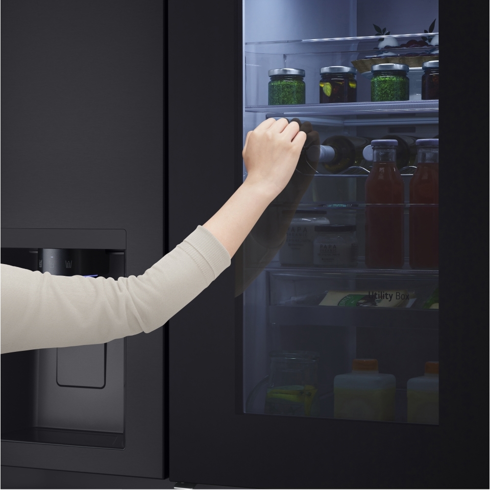 LG GSXE91EVAD American Fridge Freezer, Black, D Rated,  Non-Plumbed