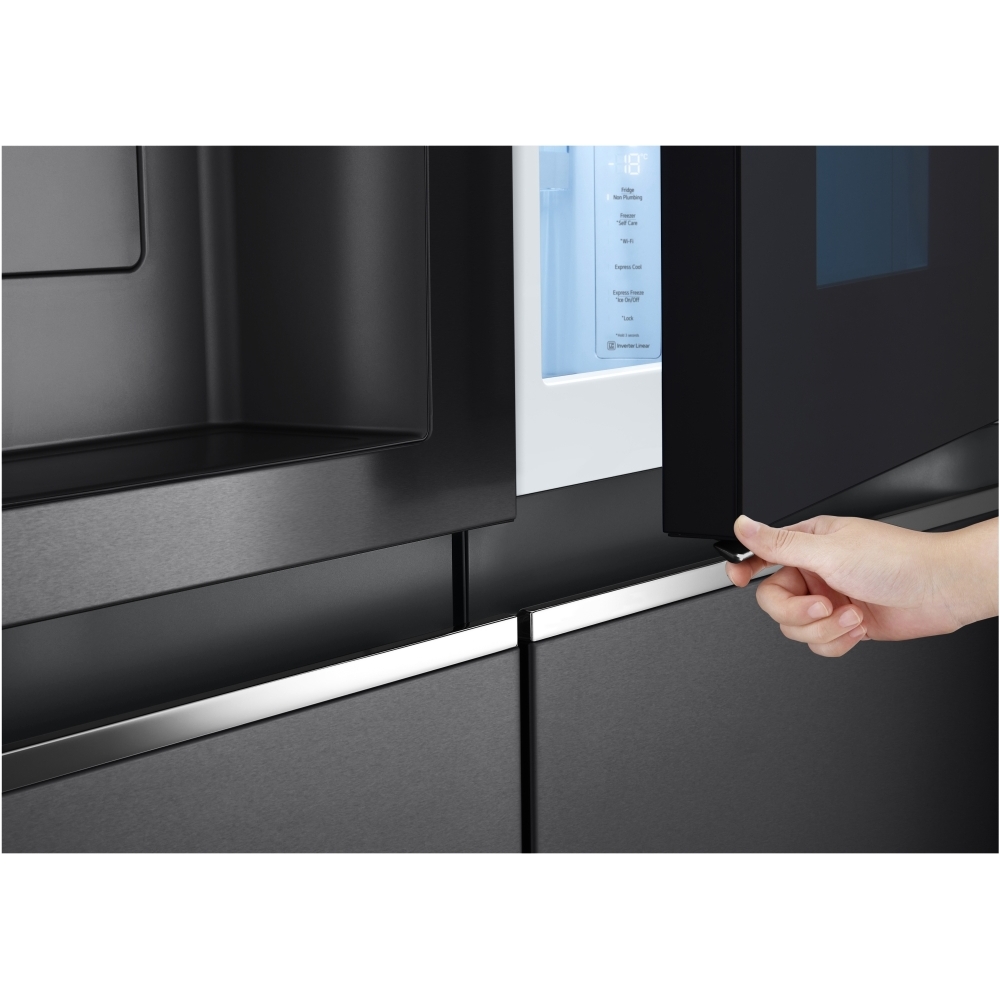 LG GSXV91MCAE American Fridge Freezer, Matte Black, E Rated Marks