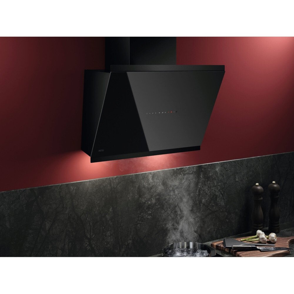 AEG GV77D61SB 60cm Chimney Cooker Hood, Black, A Rated