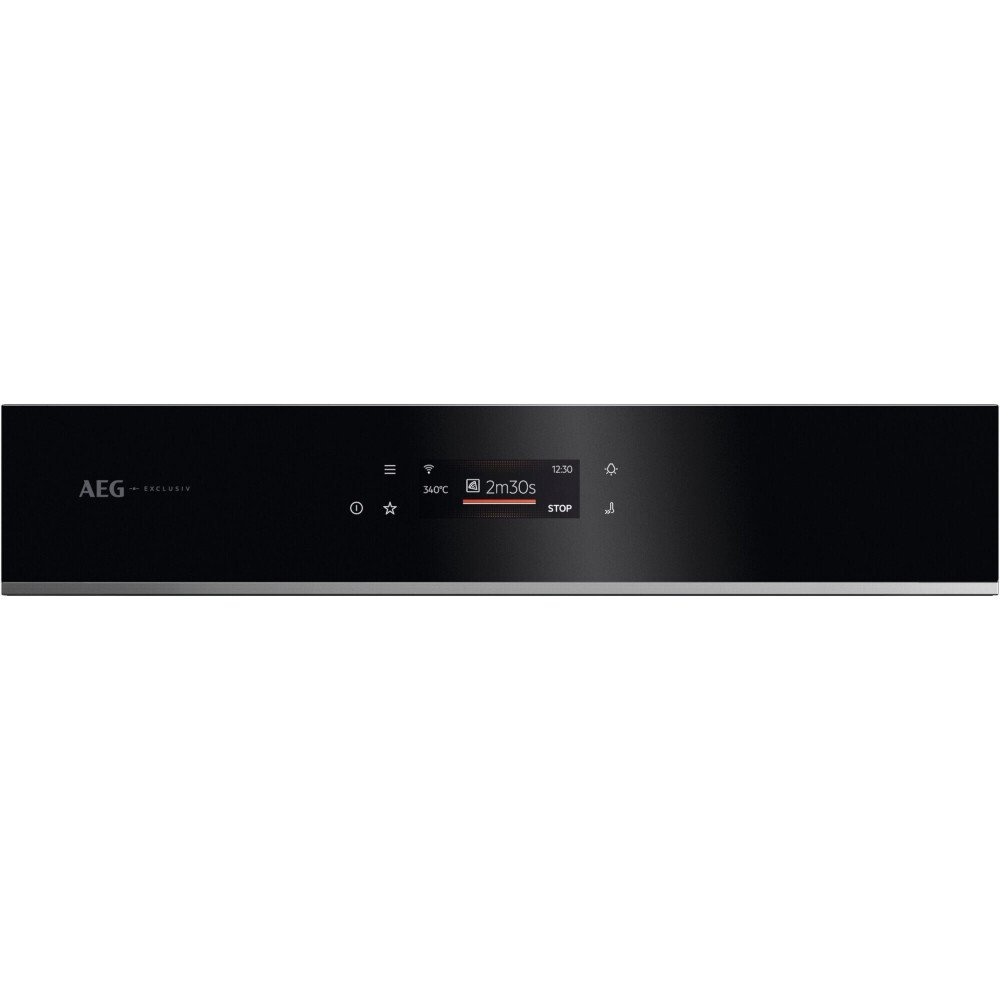 AEG GX7PB63FSB 7000 PizzaExpert Exclusiv Wi-Fi Enabled Built-In Electric Single Oven with Pyrolytic Cleaning, Black, A++ Rated