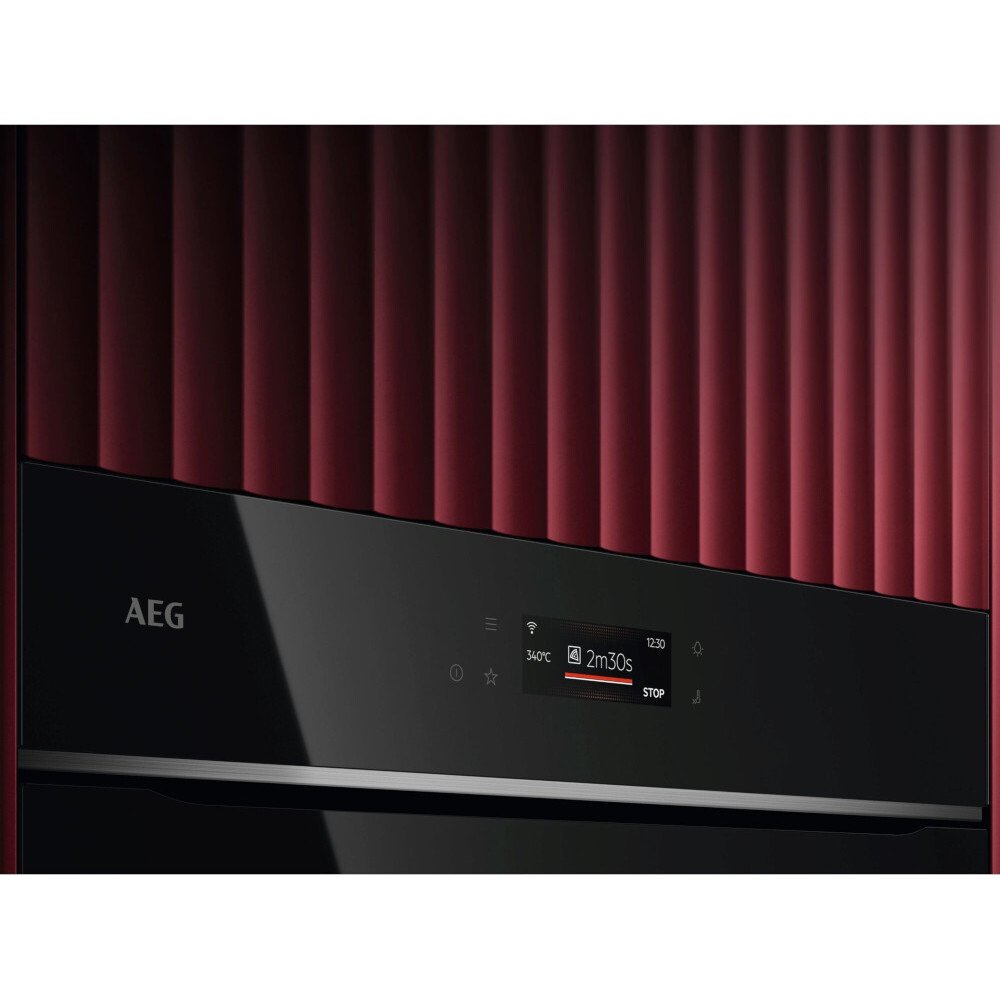 AEG GX7PB63FSB 7000 PizzaExpert Exclusiv Wi-Fi Enabled Built-In Electric Single Oven with Pyrolytic Cleaning, Black, A++ Rated