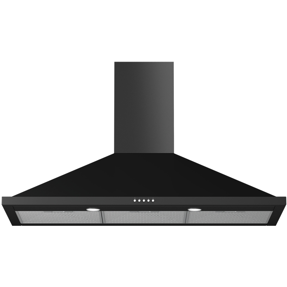 Leisure H102PK 100cm Chimney Cooker Hood, Black, C Rated