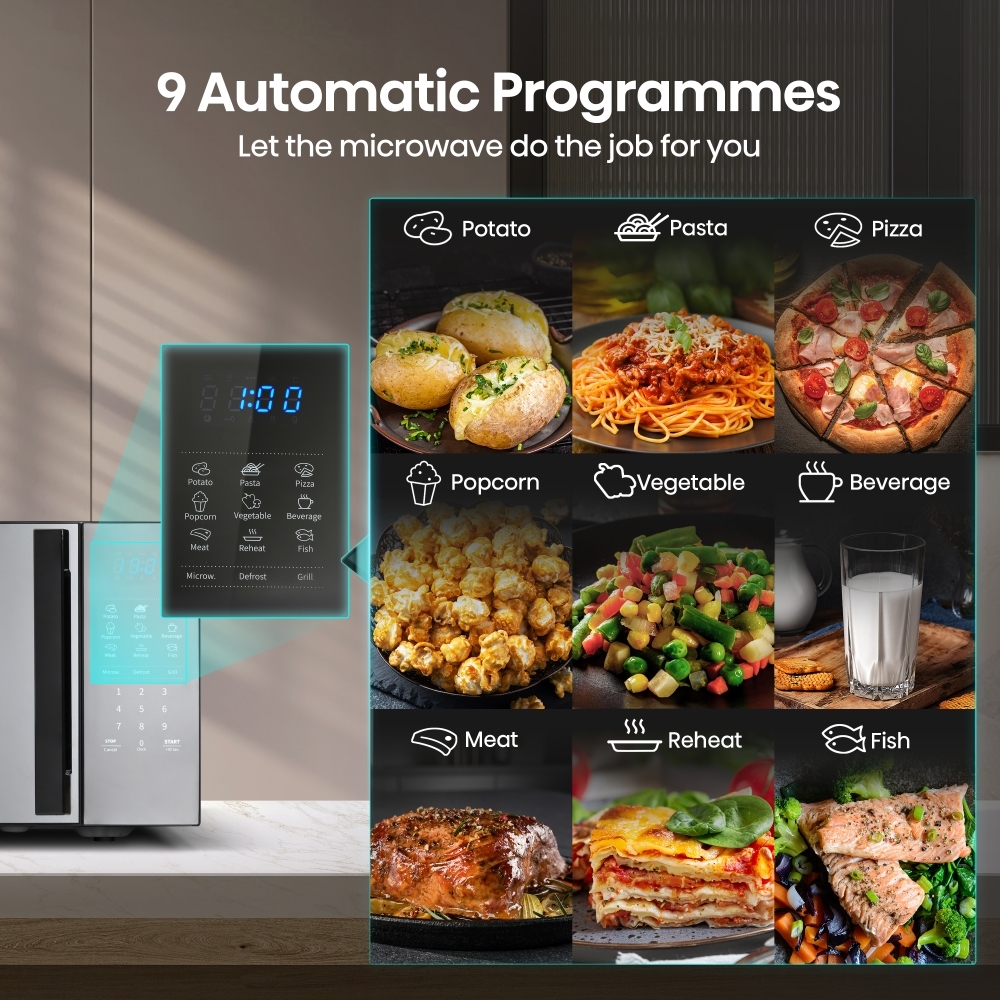 Hisense H20MOMBS4HGUK Microwave, Grey