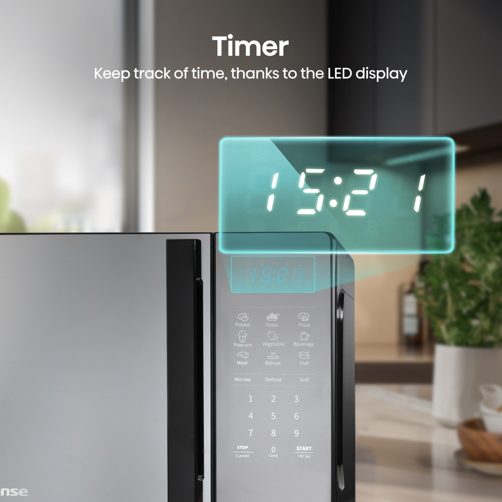 Hisense H20MOMBS4HGUK Microwave, Grey