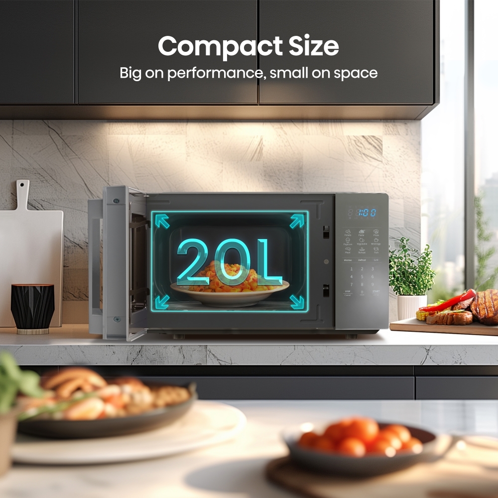 Hisense H20MOMSS4HGUK Microwave, Silver