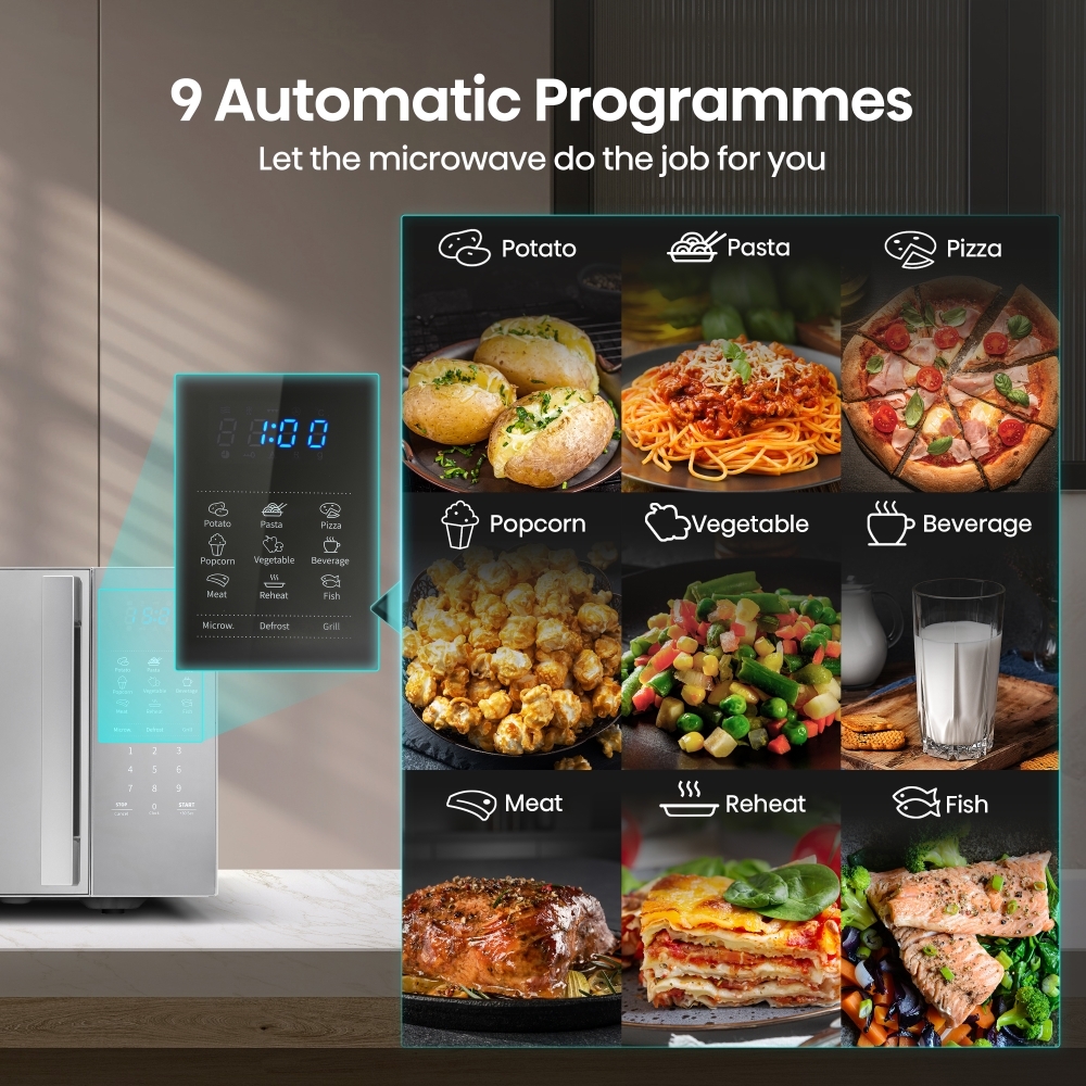 Hisense H20MOMSS4HGUK Microwave, Silver