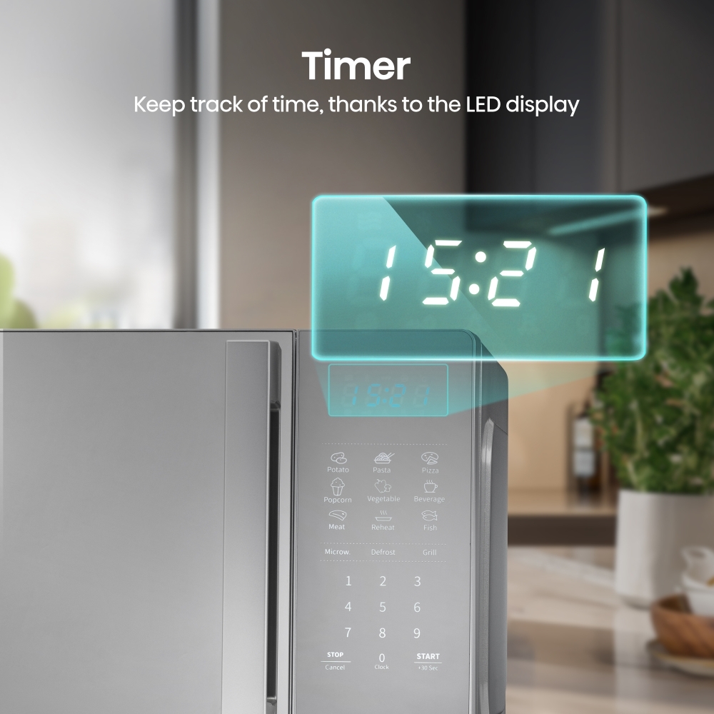 Hisense H20MOMSS4HGUK Microwave, Silver