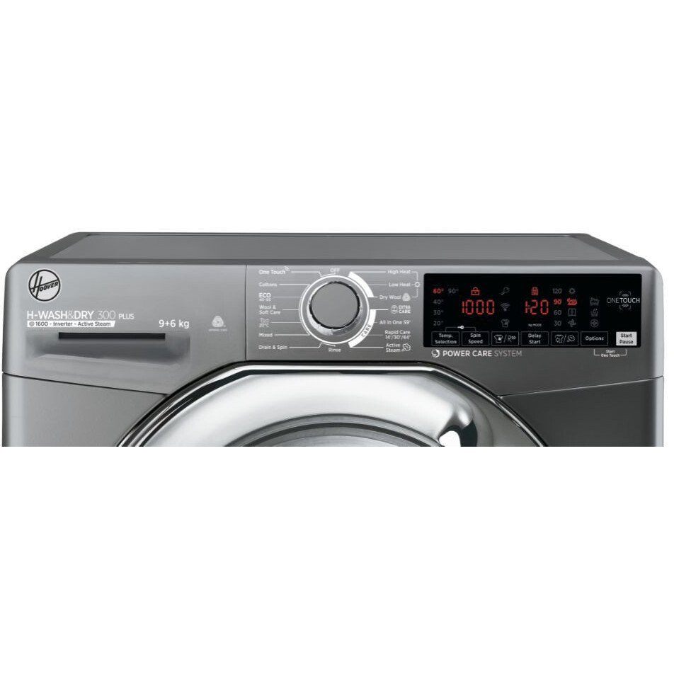 Buy Hoover H3DS696TAMCGE Washer Dryer Graphite with Chrome Door Marks Electrical