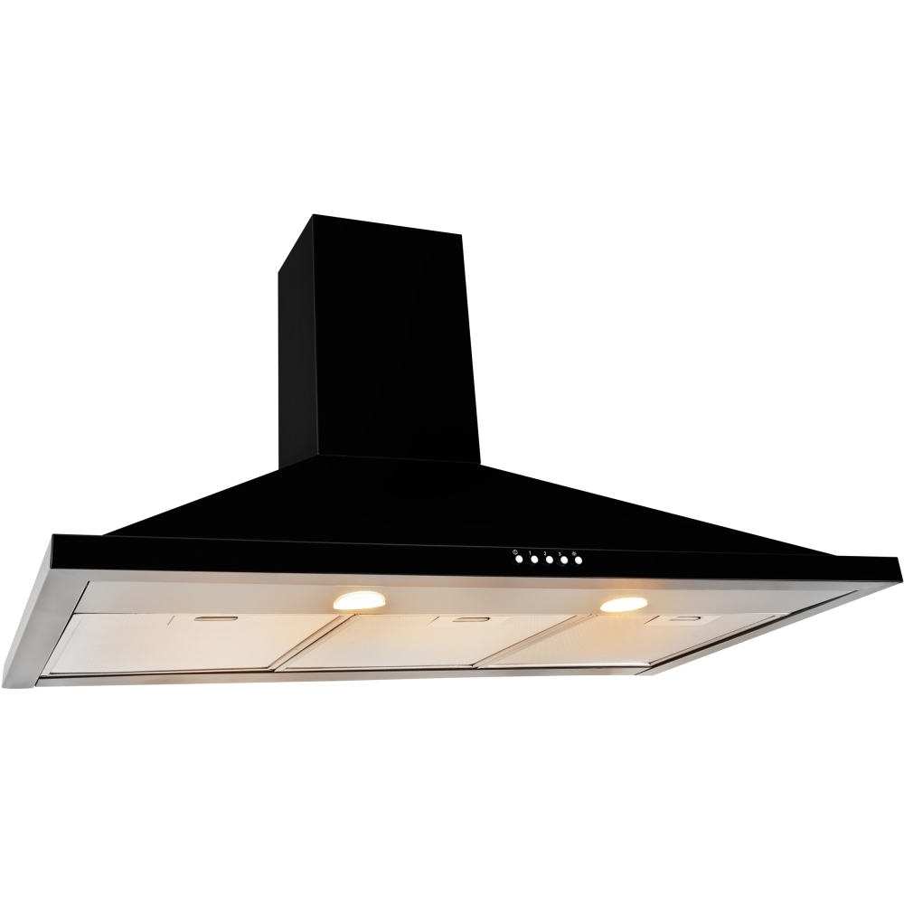 Leisure H92PK 90cm Chimney Cooker Hood, Black, C Rated