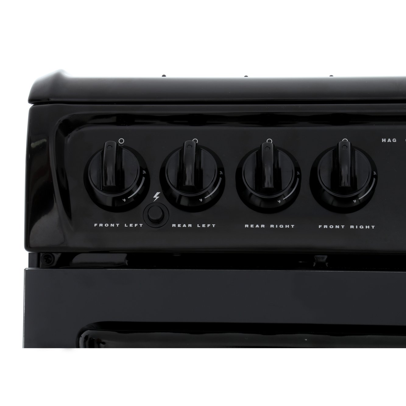 Buy Hotpoint HAG60K Gas Cooker with Double Oven Black Marks Electrical