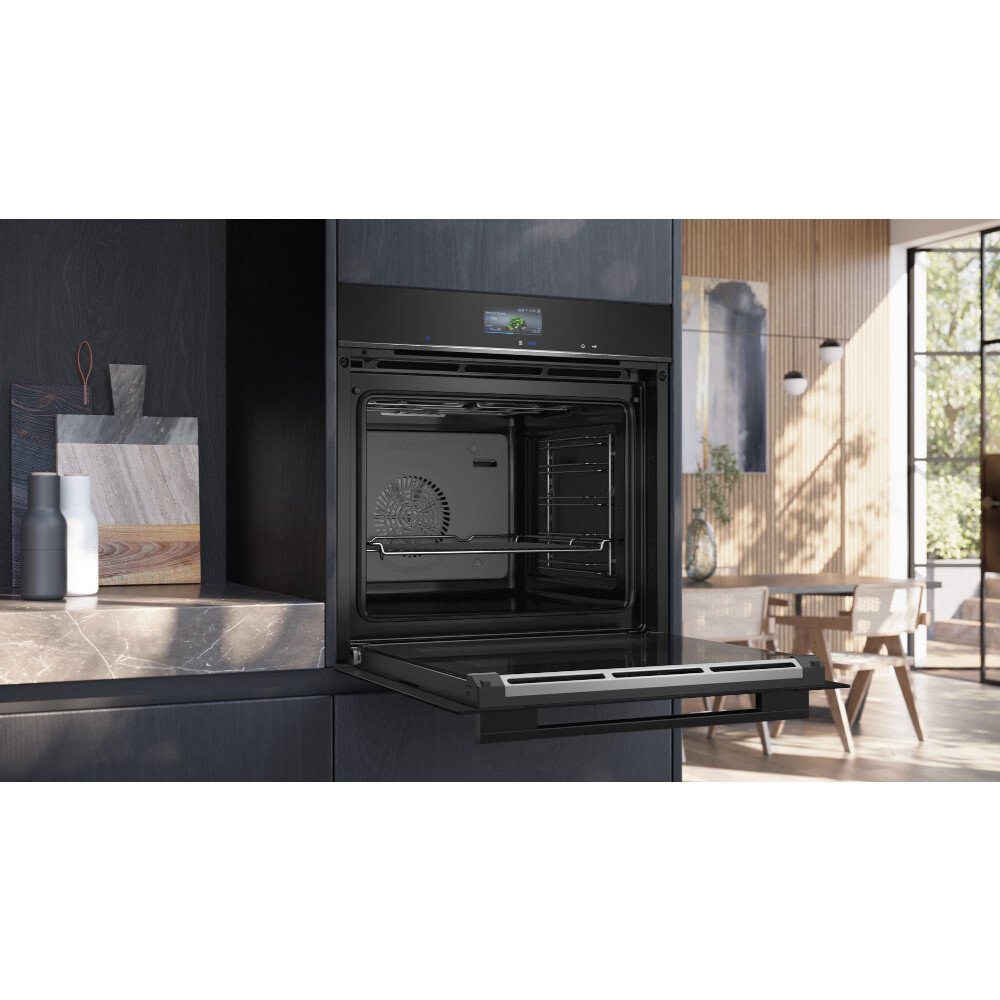 Siemens HB736G1B1B iQ700 Built-In Electric Single Oven, Black, A+ Rated