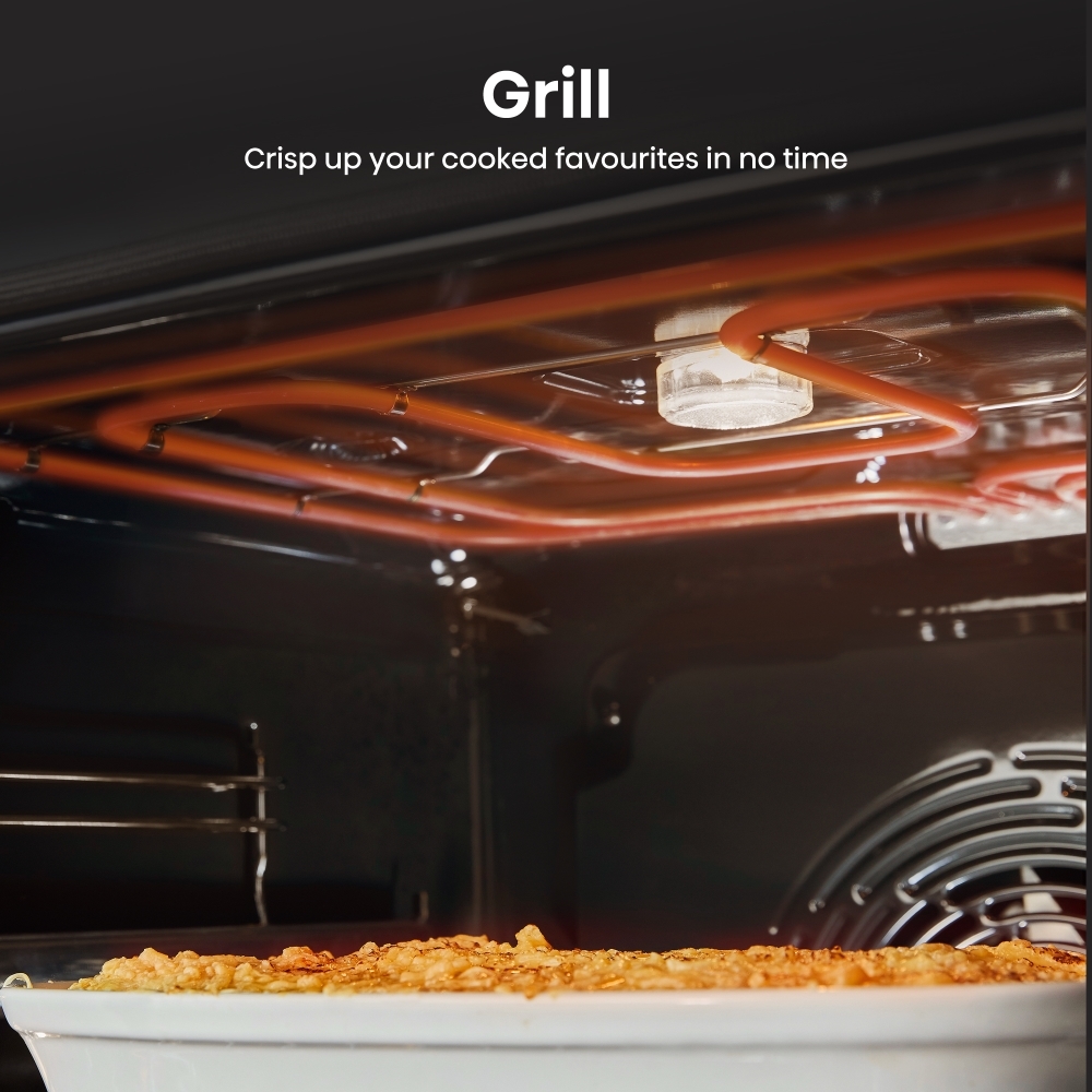 Hisense HDCEC5C10B Ceramic Electric Cooker with Double Oven, Black, A Rated