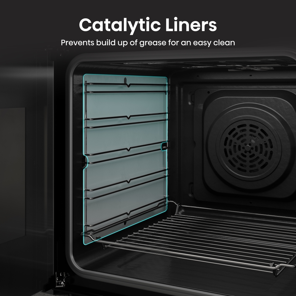 Hisense HDCEC5C10W Ceramic Electric Cooker with Double Oven, White, A Rated