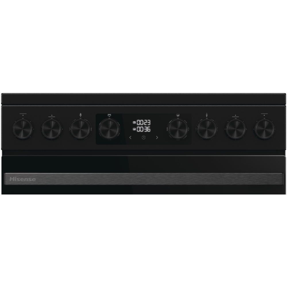 Hisense HDCEC6C20B Ceramic Electric Cooker with Double Oven, Black, A Rated