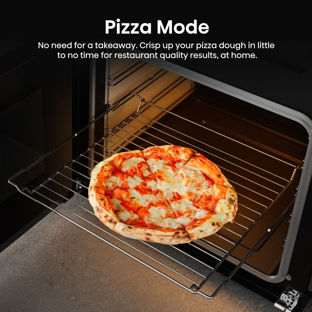 Hisense HDCEC6C20B Ceramic Electric Cooker with Double Oven, Black, A Rated